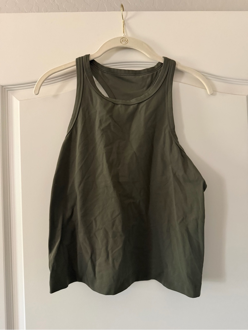 lululemon athletica Olive Green High-Neck Racerback Tank